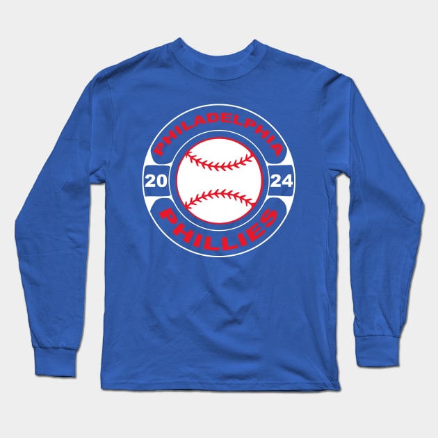 Phillies Baseball 24 Long Sleeve T-Shirt by CovpaTees